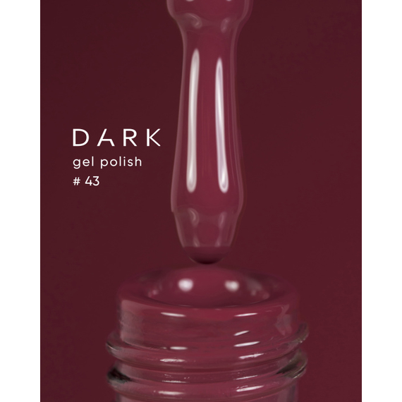 DARK gel polish No. 043, pink-plum, 6 ml