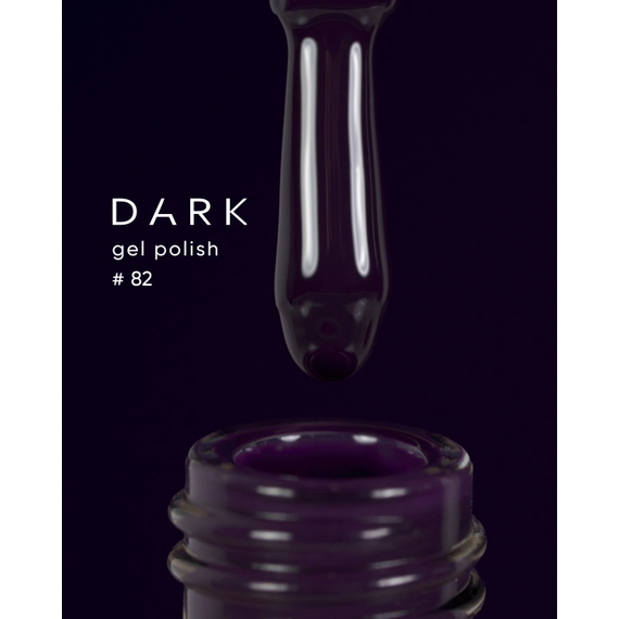 Гель-лак DARK №082, насыщенный темный баклажан, 6 мл