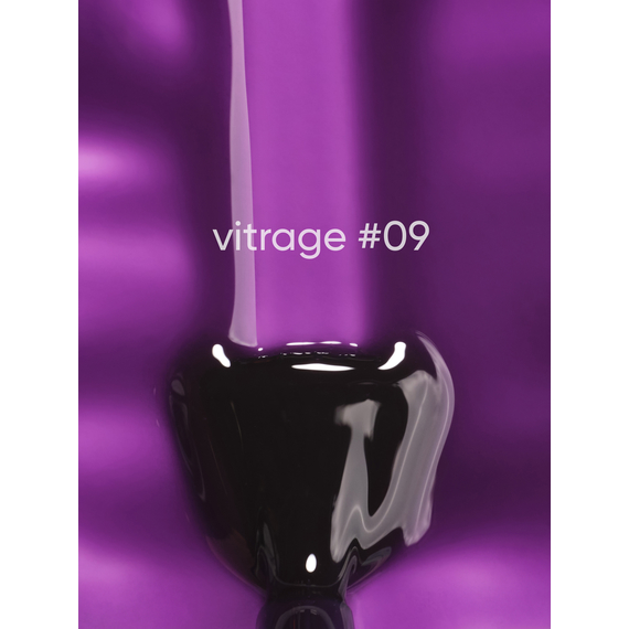 Гель-лак витражный DARK Vitrage №009, фиолетовый, 6 мл