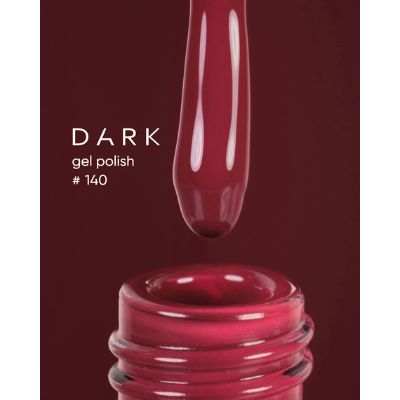 Gel polish DARK No. 140, cherry, 6 ml